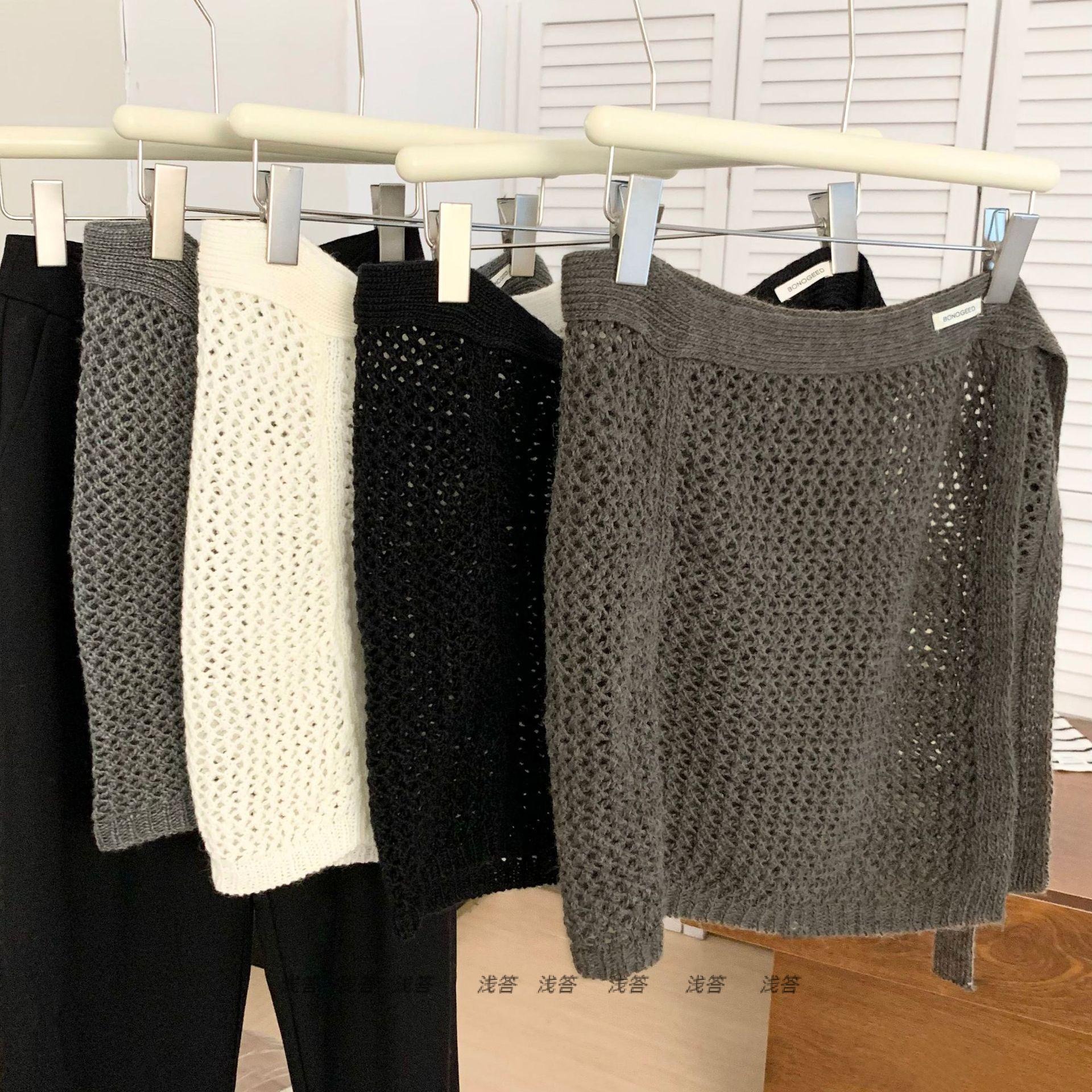 针织镂空披肩女外搭显瘦裙