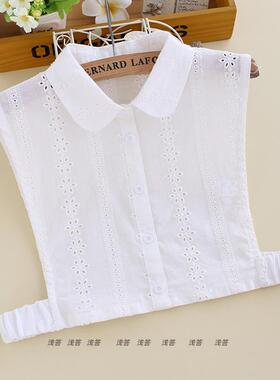 秋冬棉假领子女衬衫百搭装饰假领木耳边假衣领白色衬衫假领女B261