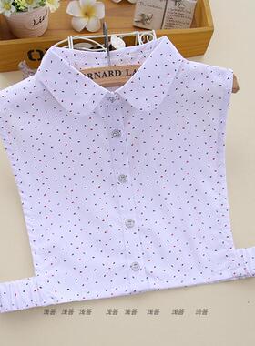 韩国百搭打底假领女衬衫圆领假领子春夏季白色装饰假衣领B142