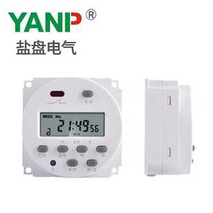 YP109A智能电子定时器微电脑时控开关220V 12V 24V 110V中文英文