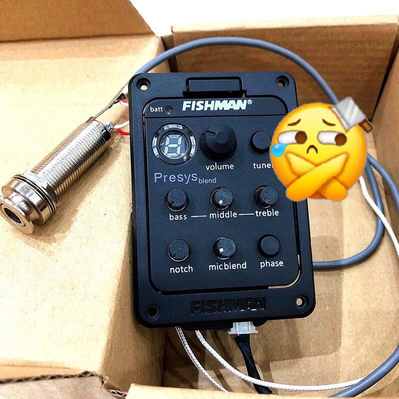 国产渔夫fishman301拾音器民谣古典木吉他带打板电箱钻孔带麦拾音