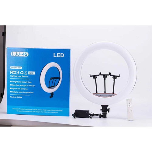 18寸RGB45cm直播补光灯 Ring light美颜遥控触屏LED直播补光灯