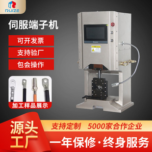 伺服端子机新能源铜鼻子压线机六边四边铆压充电桩免换模压接机