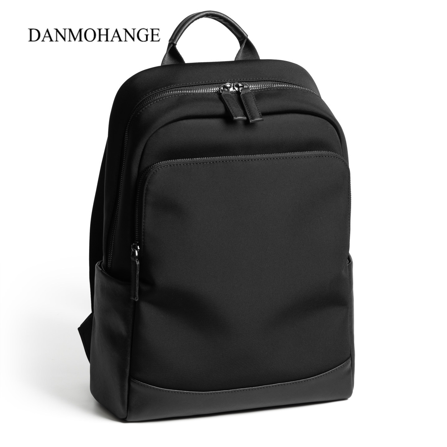 DANMOHANGE男士背包双肩包通勤上班真皮电脑包轻便商务出差旅行包