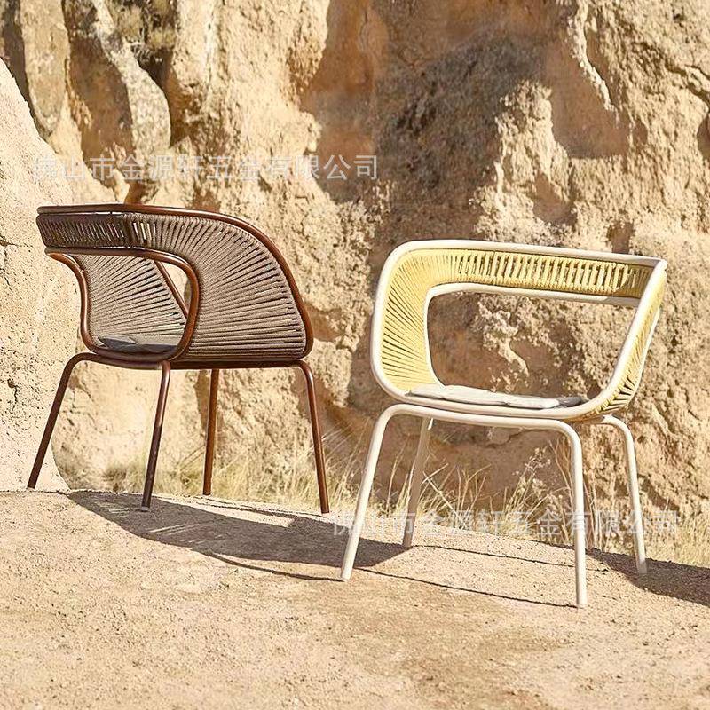 阳台小创意北欧休闲藤编户外餐桌椅子酒店家具花园设计庭院三件套