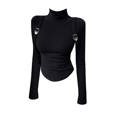 长袖内搭短款美式辣妹磨毛百搭