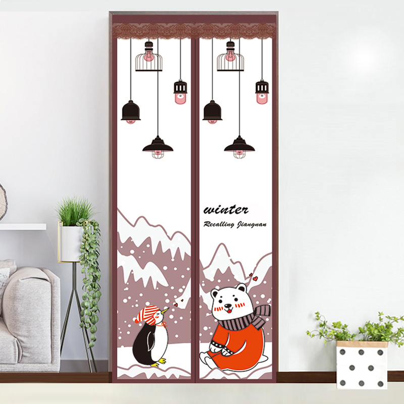 空调门帘隔断挡风防冷气防油烟免打孔磁吸家用客厅遮挡隐私防窥帘