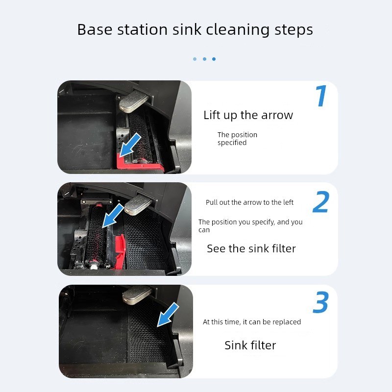 适用于扫地机器人G10S/纯/自动清洗罐过滤器配件G20/S8水槽过滤器