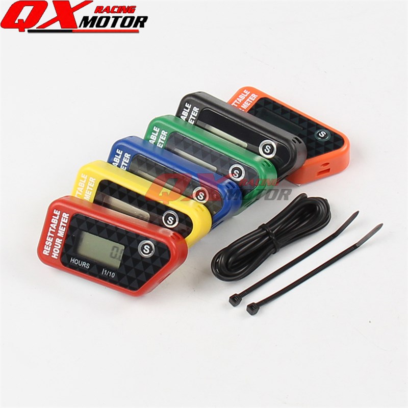 沙滩车摩托车摩托艇割草机发电机防水LCD累时器单次计时保养提醒