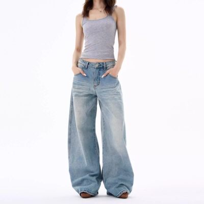 大码女装胖mm美式弯刀牛