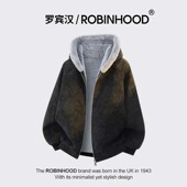 罗宾汉 座山雕夹克保暖连帽外套 美式 ROBINHOOD 800克重磅绒毛