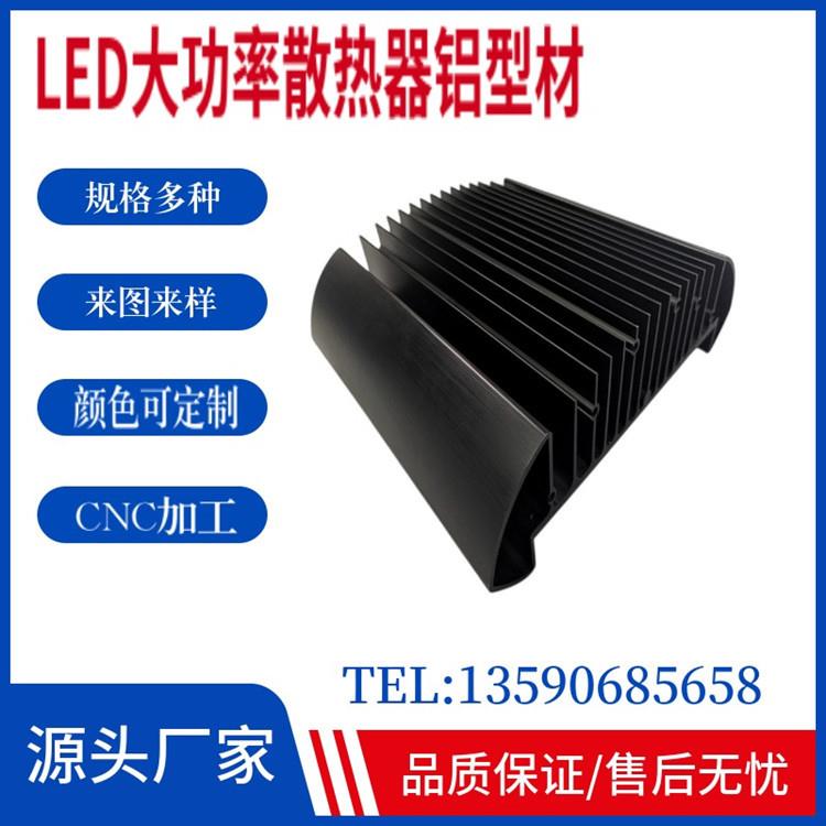 厂家供应大功率LED铝合金路灯散热器型材 高密齿散热器铝材挤压