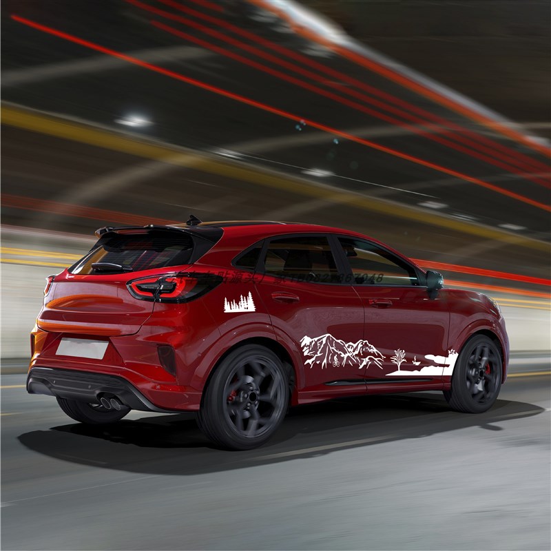 大型山体汽车贴纸 改装车身贴房车露营车拖车SUV 4x4越野装饰拉花