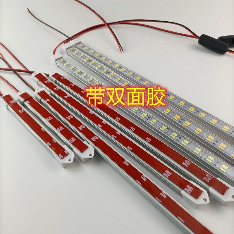 小货车快递车厢夜市照明12v带开关led面包车电动车通用60V品字头