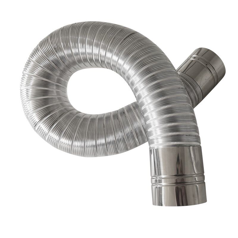 静音抽油烟机排烟管厨房通用管道配件排气排风管加厚纯铝伸缩软管
