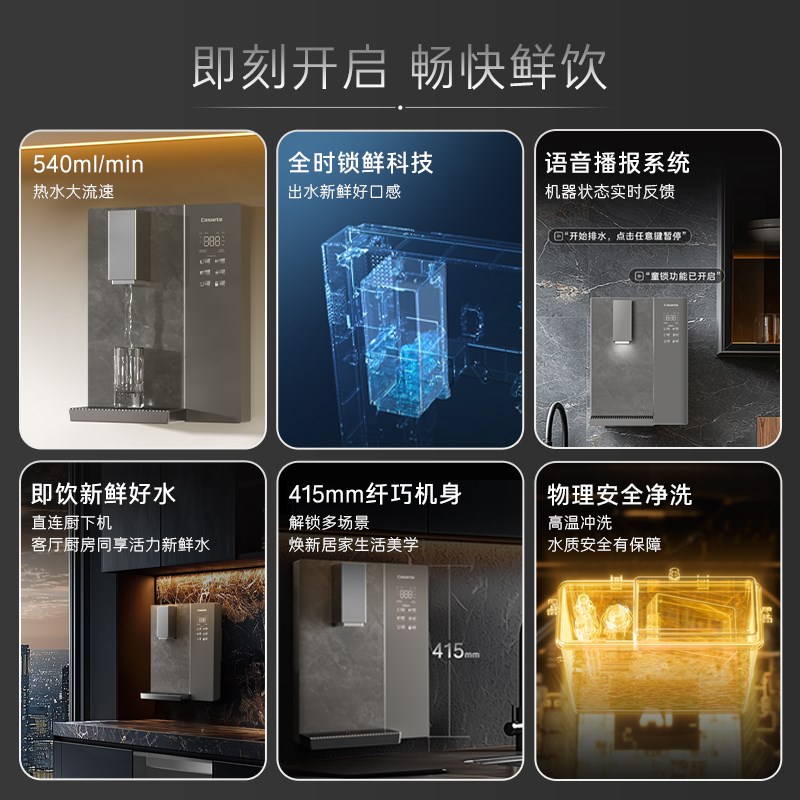 卡萨帝管线机加热一体新品厨房壁挂净水器家用饮水机大水量GH1U1