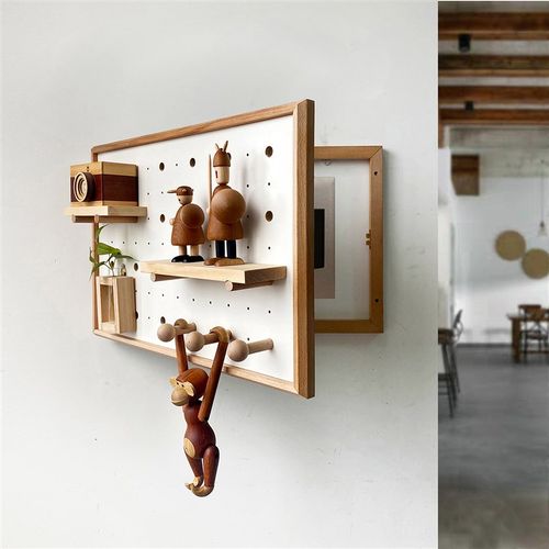 榉木白色电表箱遮挡箱北欧创意配电箱洞洞板配电箱可定制装饰画