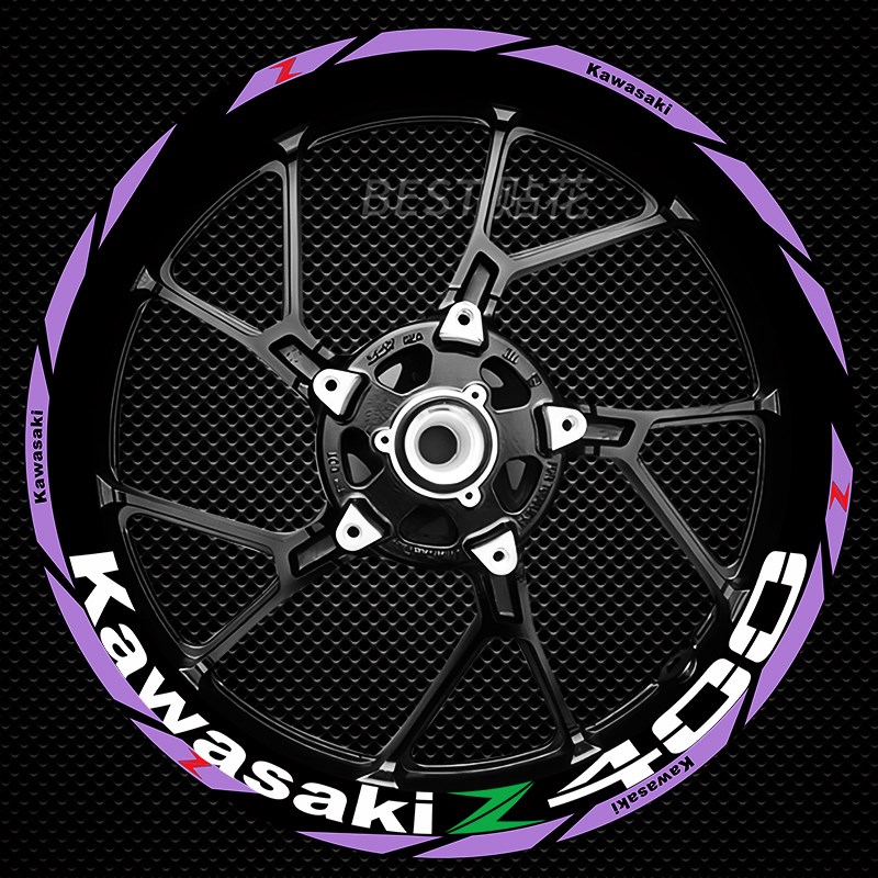 适用于川崎Z400 Z1000 Z900 Z650轮毂贴花改装车轮钢反光防水贴纸