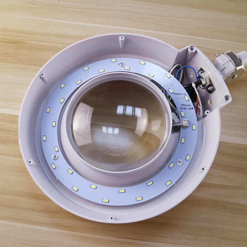 台灯台式放大镜LED灯40倍360度旋转升降式焊接线路板手机维修白玻