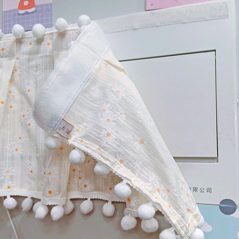 法式奶油风电表箱遮丑盖帘wifi消防栓装饰遮挡帘开关盒画布免安装