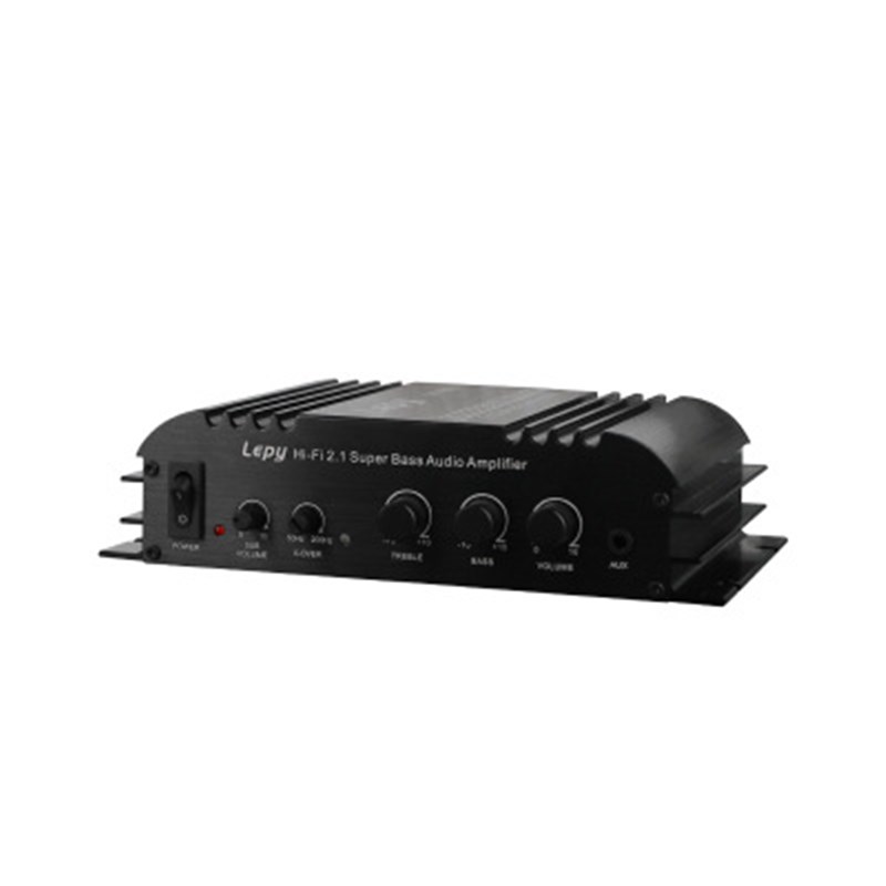 LEPY乐派LP-168S功放2.1声道大功率铝合金外壳12V220V家用黑色