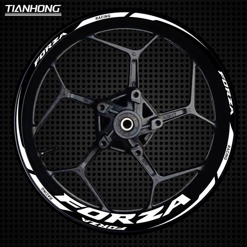 适用本田FORZA佛沙NSS350/300/750摩托车反光改装饰轮毂贴纸贴花