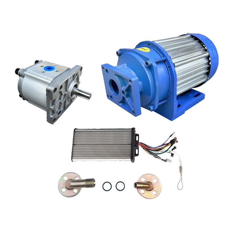 无刷动力单元48V60V72改装电动铲车叉车直插式液压齿轮泵直流电机