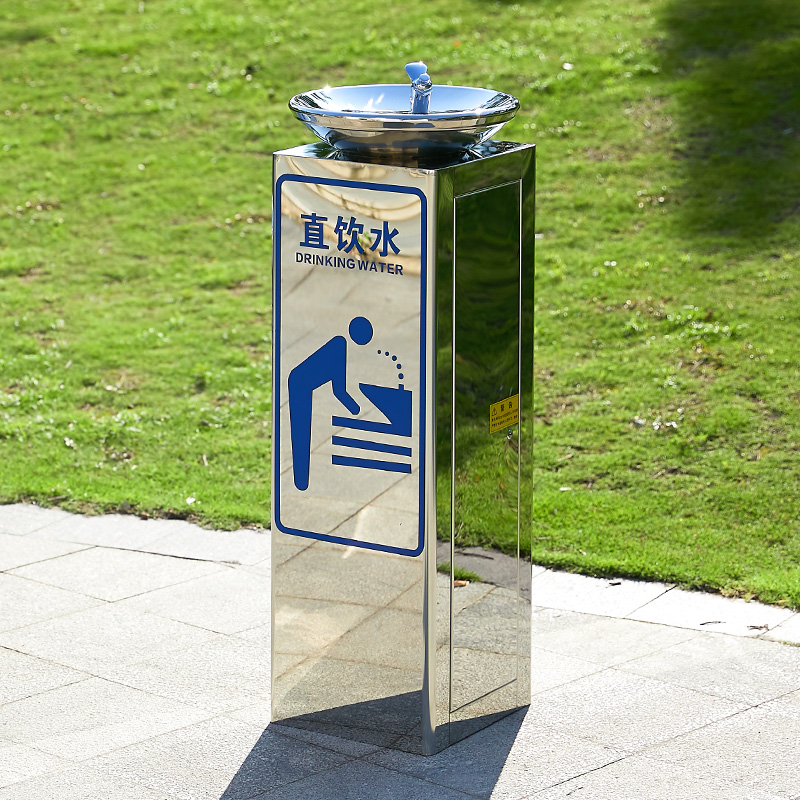 304不b锈钢户外立式饮水台立柱盆公共场所洗手盆景区公园直饮水机