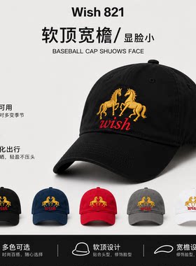 Wish821 ｜双马刺绣棒球帽 男女同款高级显脸小