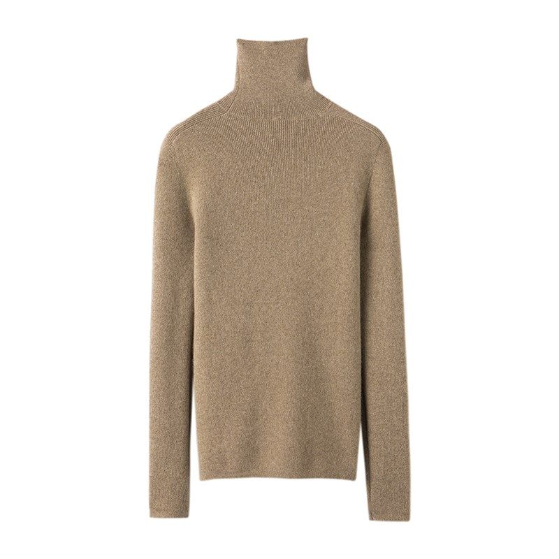 这件真的贼好看~高领羊绒衫女套头修身纯羊绒毛衣针织打底衫秋冬