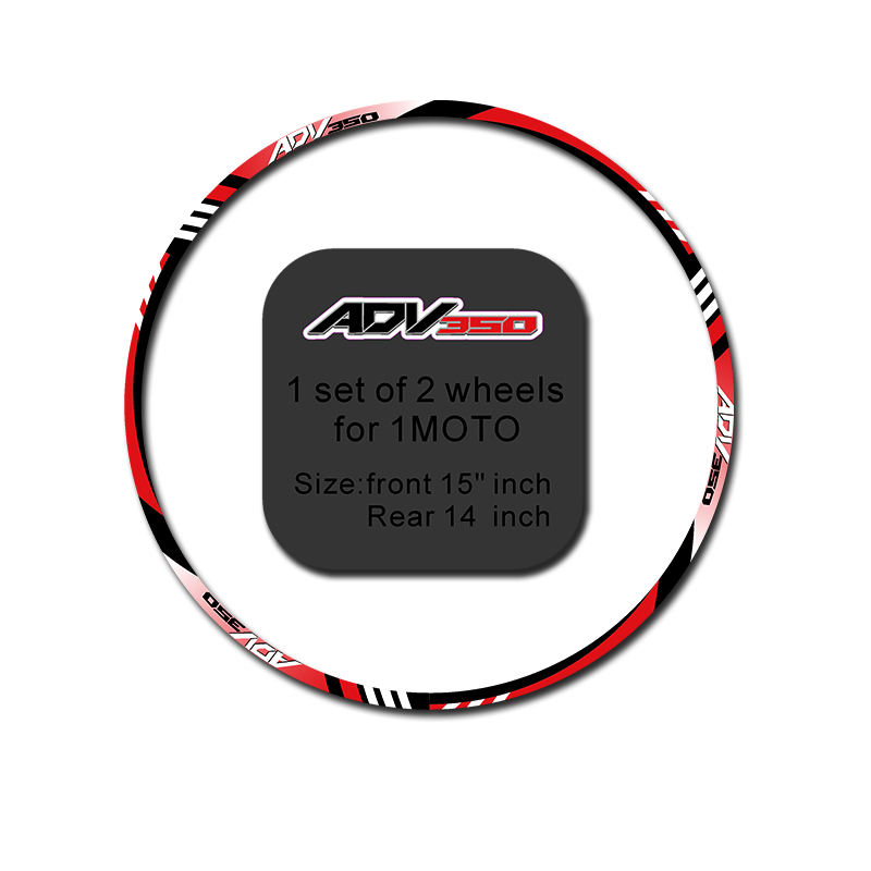 适用本田ADV350机车轮毂贴纸摩托车防水反光贴花改装装饰红色蓝色