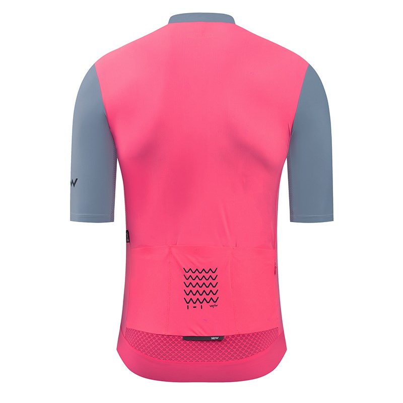 YKYW短袖骑行服男夏季公路自行车山地车拼接撞色设计感上衣-幻沙