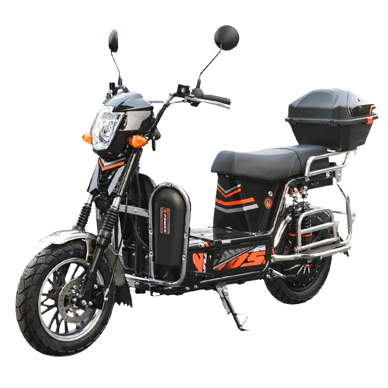 拉客载人电瓶车72V载重王外卖踏板长跑王大功率96V电动摩托车台铃