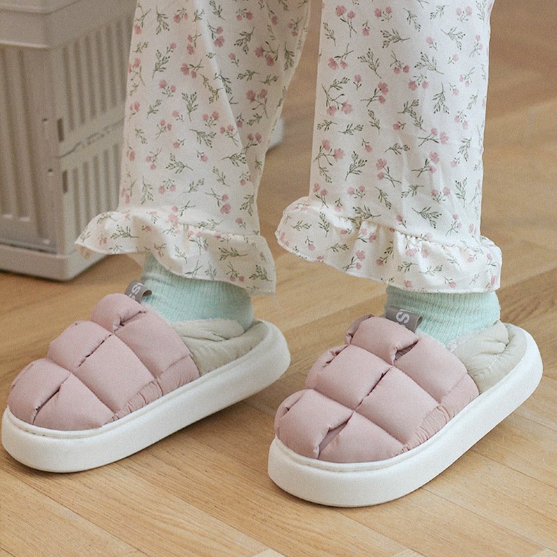 马克实测 秋冬全包脚棉拖防水可外穿保暖居家室内棉拖鞋男女 AL-2