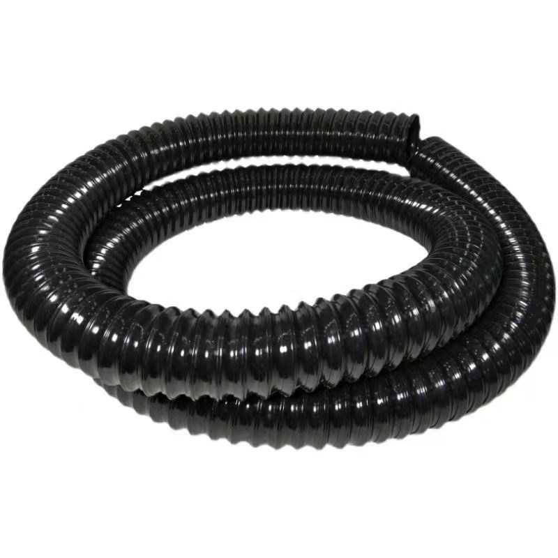 德国进口聚氨酯耐磨风管海德堡印刷机专用管高温风管黑色PU钢丝管