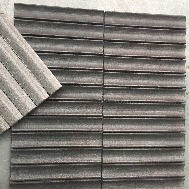 现代简约长条形凹凸面石材马赛克D卫生间厨房餐厅客厅背景墙瓷砖