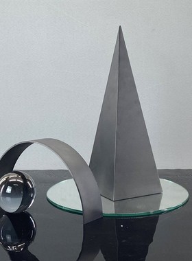 简约拱形桥现代黑色金属细管半圆花器摆件L样板房软装插花饰品摆