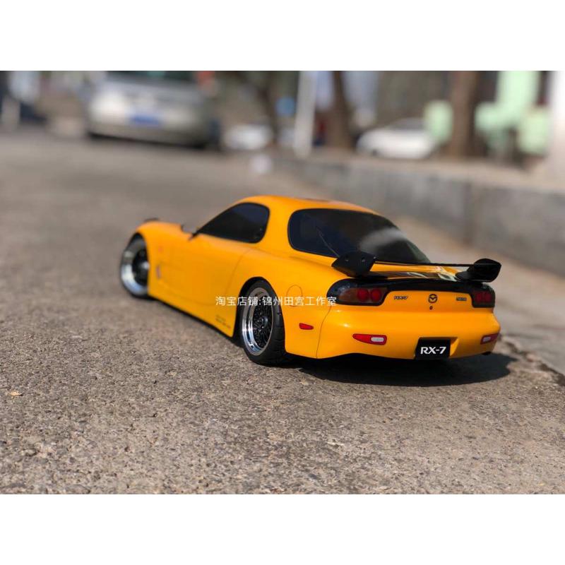 漂移遥控车c马自达RX7翻灯田宫tt02平跑竞速专业RC模型1/10车壳