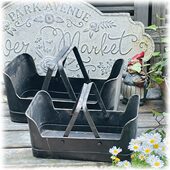 厚品复古篮花器摆件提款 法式 铁三可选 怀旧 园艺做旧工具 孤