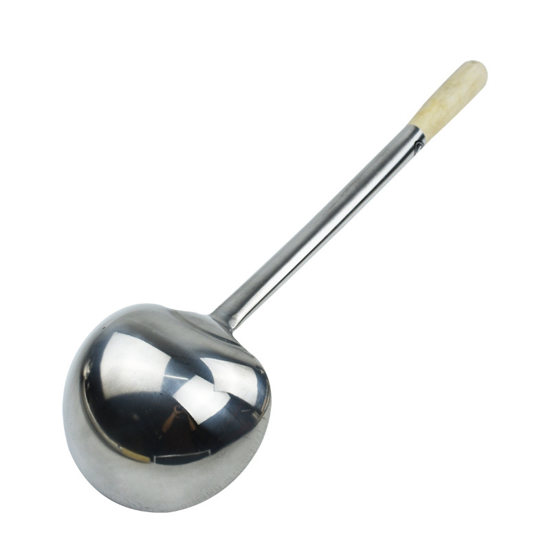 食堂用大b锅铲不锈钢一体大号厨师锅铲木把手木柄锅铲老式铁锅锅