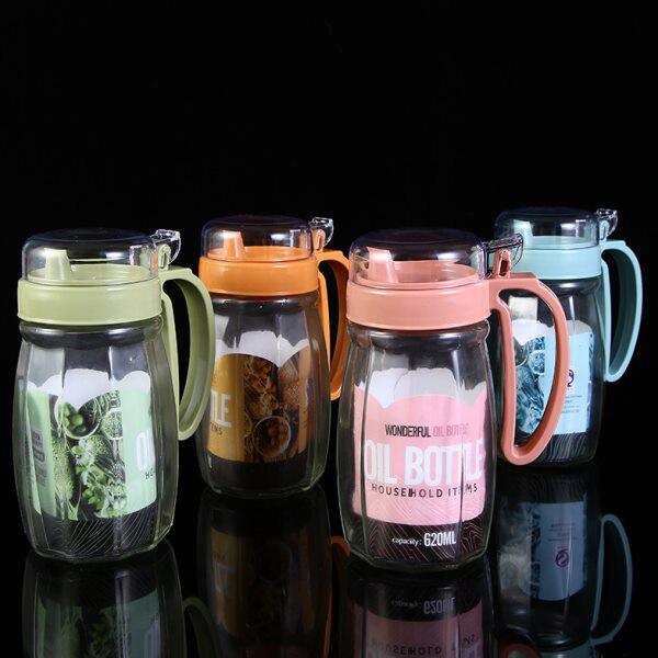 彩厨房储物  精瓶油油壶调味瓶玻璃瓶玻璃油壶器罐 皿 防漏包邮