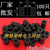 橡胶减震垫橡胶橡胶x8圆柱缓冲垫形x1弹高018密封圈黑色橡胶mm