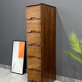 简约实木迷你储物柜柜子窄夹缝角柜边柜五斗柜抽屉式 收纳柜床头柜