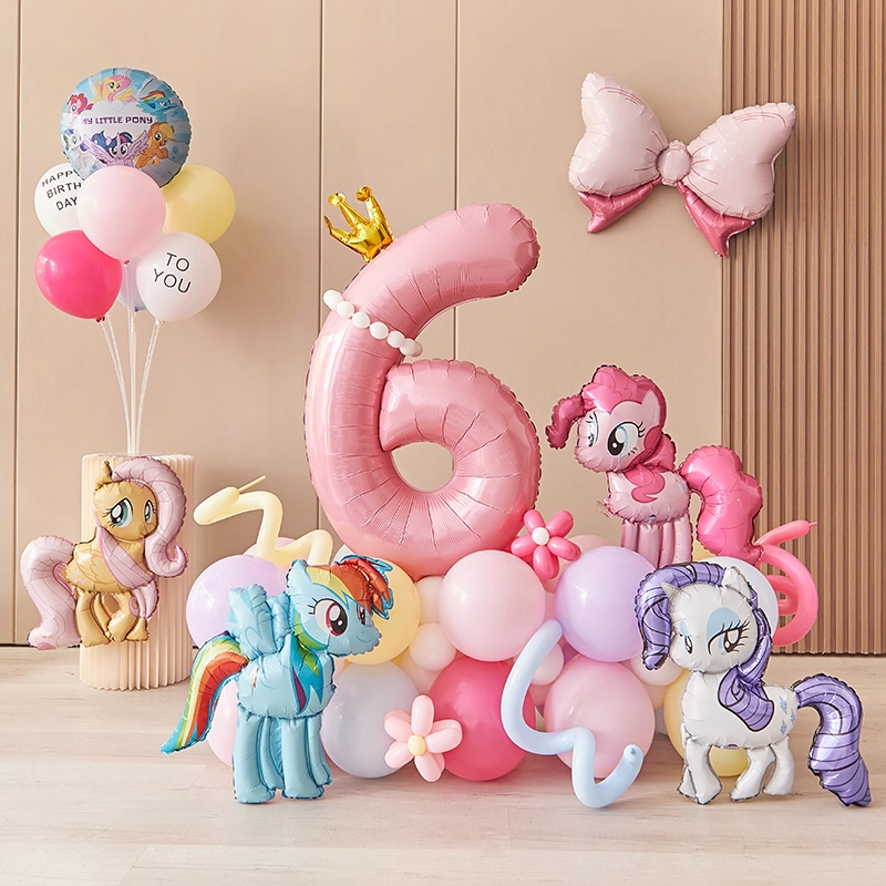 小马宝莉主题周岁数字立柱