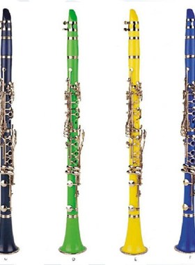 彩色单簧管ABS兰色黑管紫色黑管 B蓝色 黄色单簧管 降b 调彩色黑