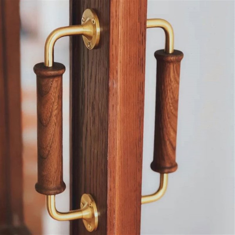 门把手定制大门拉手实木t门双开木质门对开门木头商铺店铺重型门