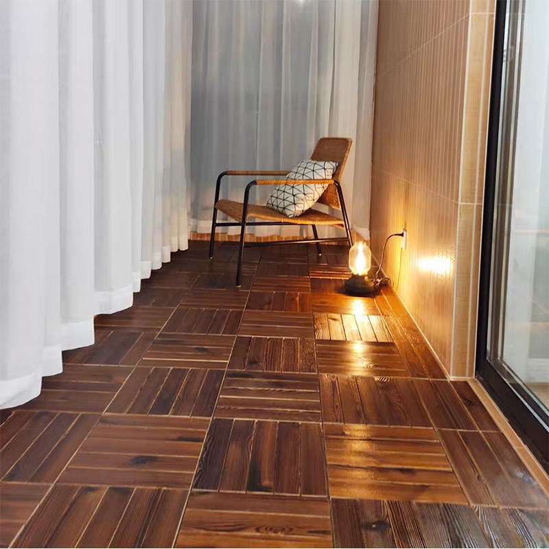 地板实木拼接浴室塑木地板防腐木地板露台庭院户外碳X化木室外阳