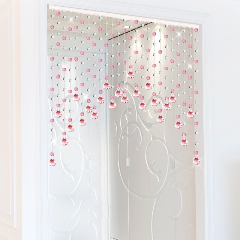 珠帘水晶门帘隔断帘家用客u厅卫生间卧室帘子装饰新款免打孔玄关