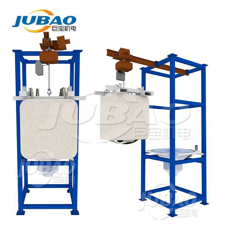 密闭式吨包自动开袋卸料站 吨A包定量卸料带助流器 吨袋拆包机