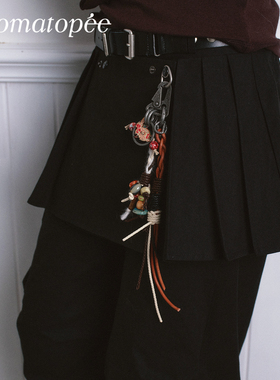 OTPé 奔跑的兔子手工串珠编制皮绳皮包屁帘挂件配件首饰礼物